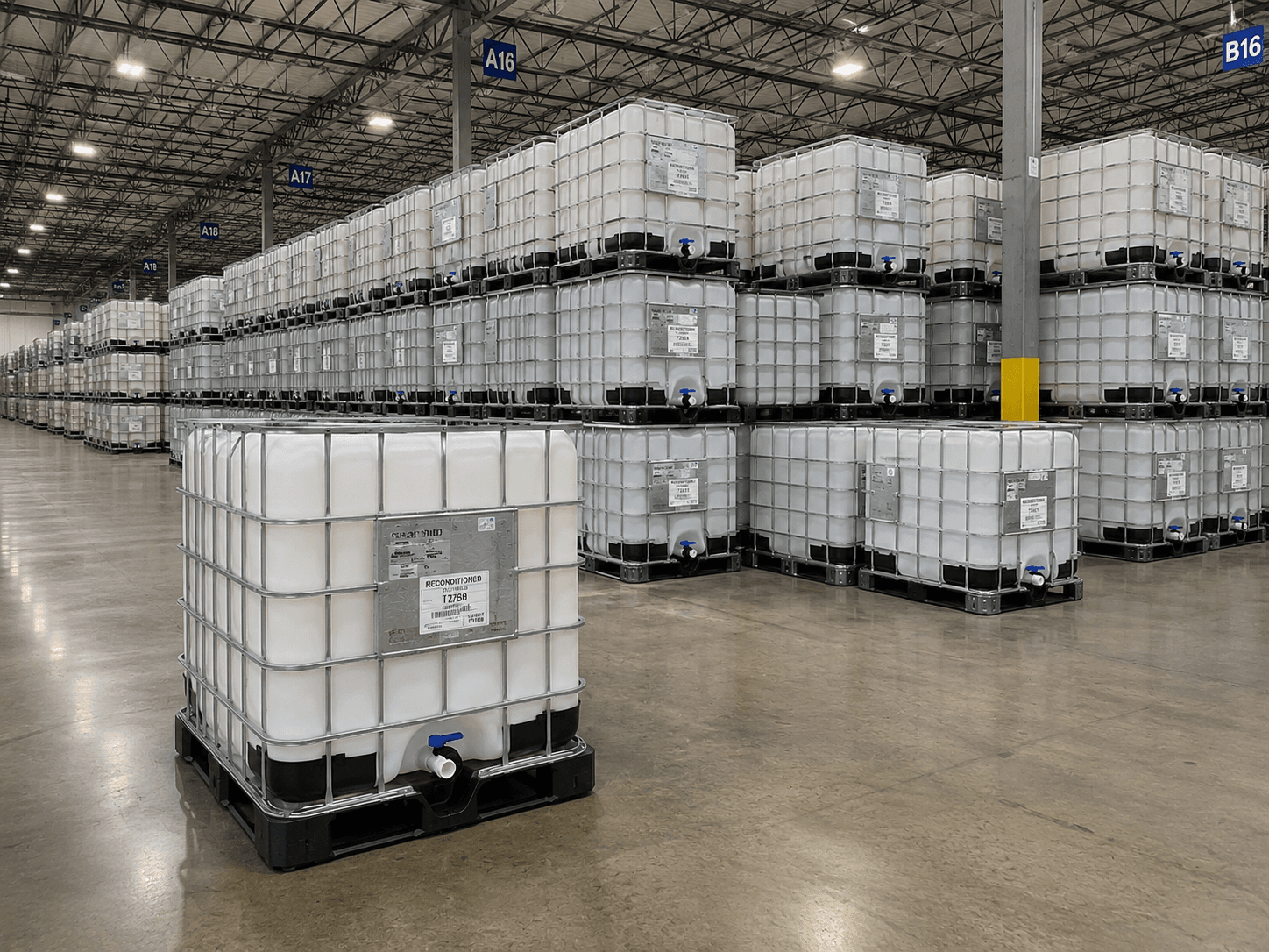 IBC tote configurations side by side